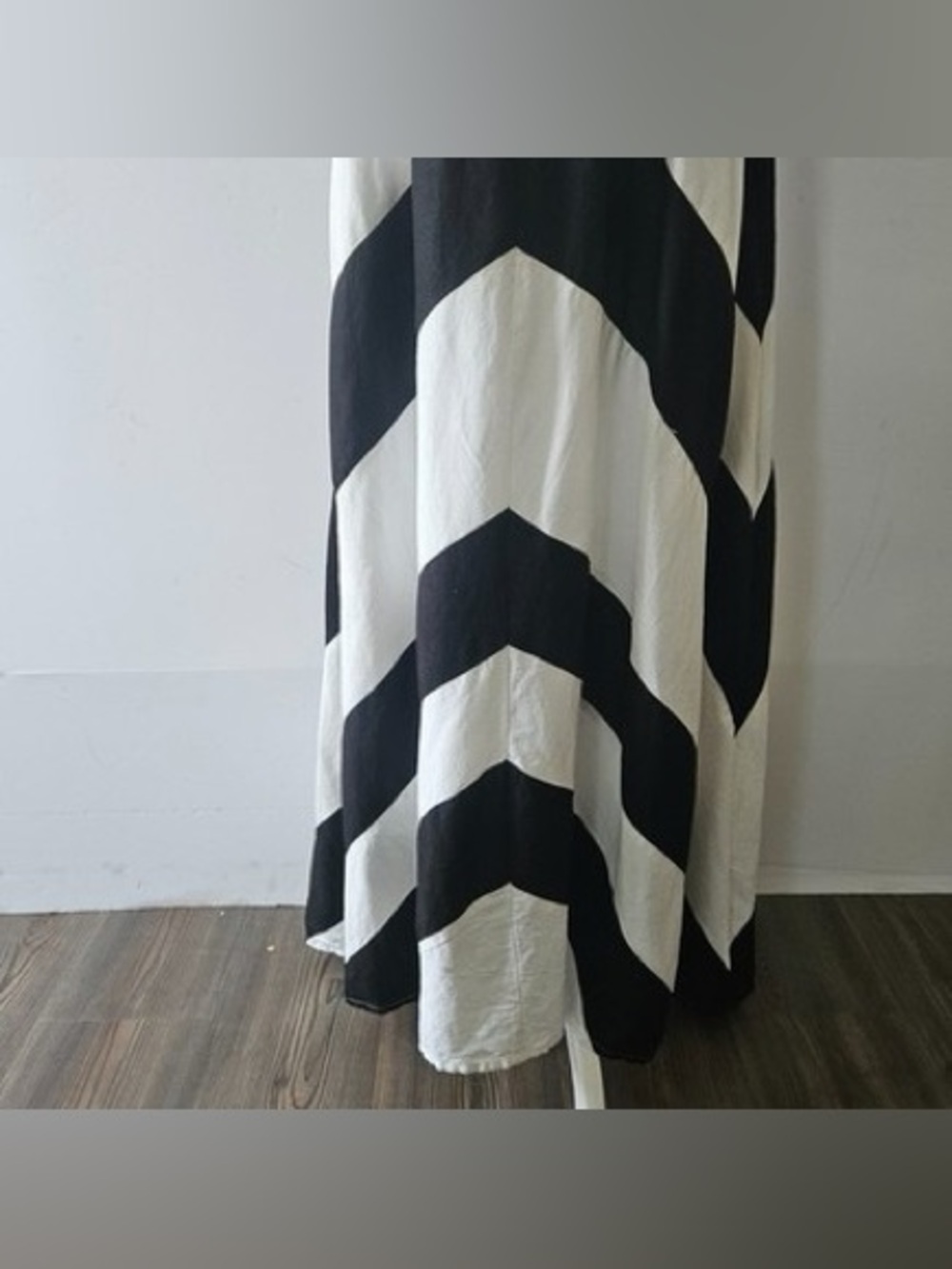 Ashley Stewart Black and White Chevron Maxi Dress - Picture 2 of 7